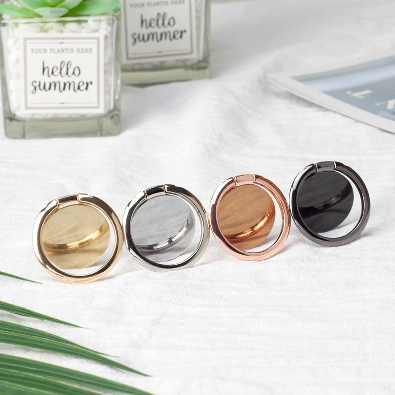 [2 Pack] Small Round Sparkling Cell Phone Ring Holder Stand,360