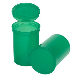 Multi-Use Airtight Empty Pill Bottles with Hinged Lids, 30 Dram Plastic Bottle Organizer for Supplements, Vitamins & Medicines, 12 Pack (Green Translucent)