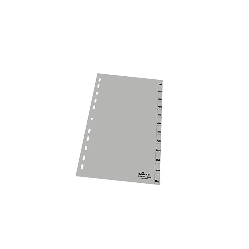 Durable 6514-10 Folder Index DIN A4, Jan-Dec, Grey