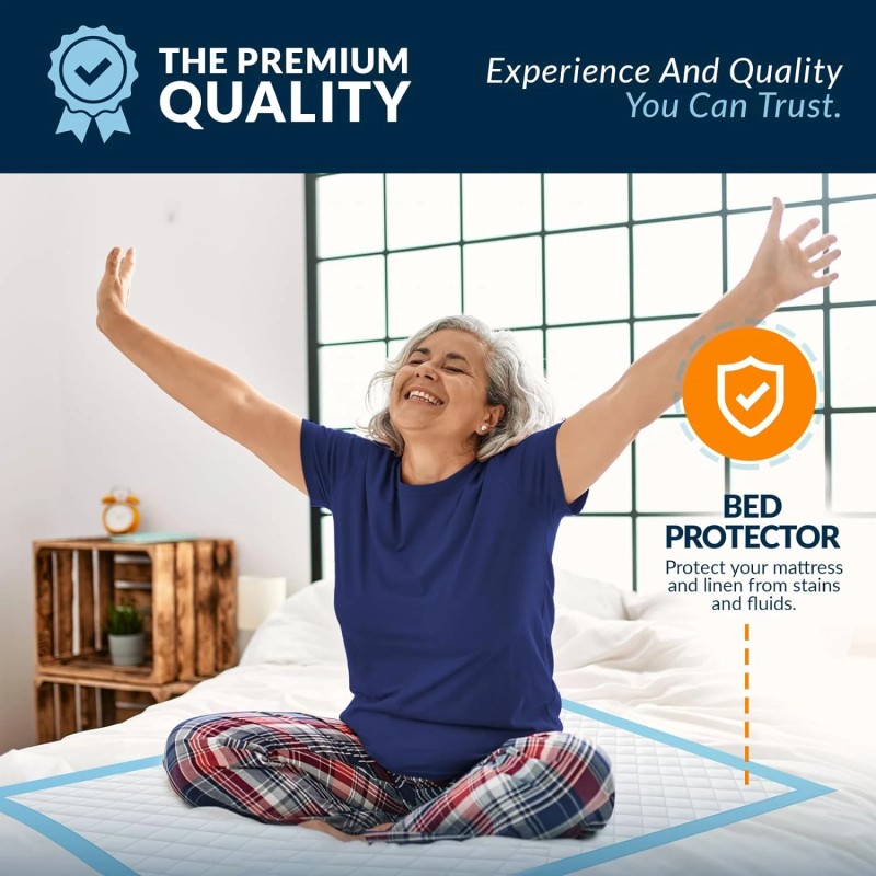 Disposable Underpads 23" x 36" – 25-Count Super Absorbent Chux