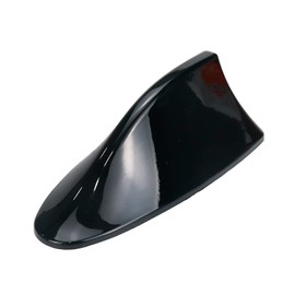 Modengzhe Shark Fin Antenna Cover Replacement Car Roof Ornament Metallic Blue Painted ABS Material Decoration Only Pure Black Painted (7-1/4" x 3" Base)