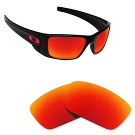 Alphax Fire Red Polarized Replacement Lenses for Oakley Fuel Cell OO9096