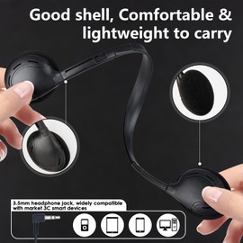 TJZXGUI Kids Headphones Bulk for Classsroom 100 Pack 3.5mm Jack Class Set of Headphones for School Children Teenagers Boys Girls Students Black