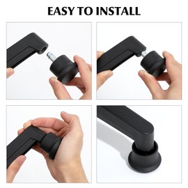 Sewroro 5pcs Chair Glides Replacement Stationary Castors Office Chair Stool Swivel Caster Wheels to Fixed Wheel Glide and Stopper (Black)