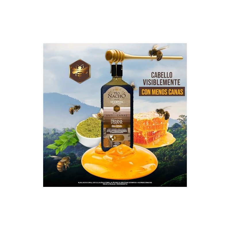 TÍO NACHO Shampoo Anti-Canas Anti-Caída 415ml