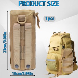 Yuqilin Tactical Bottle Holder, 1000D Nylon Molle Bottle Holder, Backpack, Bottle Holder, Belt, Leak-Proof Water Bottle Holder Belt, for Camping, Hiking, Outdoor Sports (Yellow)