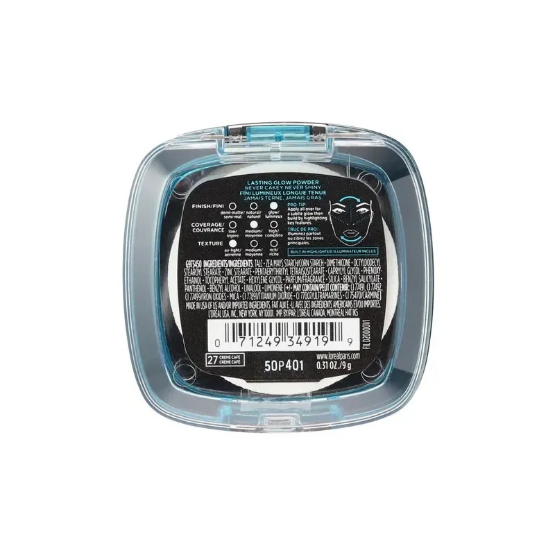 Maquillaje Polvo Compacto Loreal Infallible Pro Glow Color 27 Creme