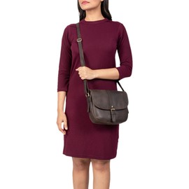 STILORD 'Leni' Women's Shoulder Bag Leather Small Handbag Women Vintage for Going Out Party Bag Classic Evening Bag Leisure Bag Genuine Leather, Nutmeg - Brown, M, shoulder bag