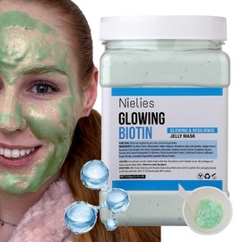 Jelly Mask, Facial Skin Care- Vampire "Peel-Off" Jelly Mask Set, Jelly Mask For Facials, Face Mask For Instant Hydration, Vegan Peel Off Face Mask, For Whitening, Anti-Aging, Brightening (Glowing Biotin)