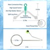 Almpal 20pcs Fishing Gear Kit - 10 Anti-Tangle Fork-Shaped Swivel