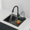 mvmhome Black Kitchen Sink Single Bowl Stainless Steel Sink with