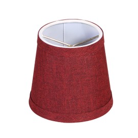 Aspen Creative 51012-6, Empire Clip-On Chandelier Lamp Shade, Burgundy, 3" Top x 4" Bottom x 4" Slant Height, Set of 6