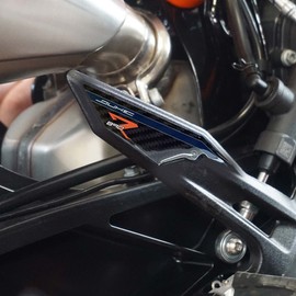 labelbike - 2 3D gel resin stickers Protections for Footpegs Footpegs Motorbikes compatible with KTM 890 Duke R 2022-2023 Atlantic Blue