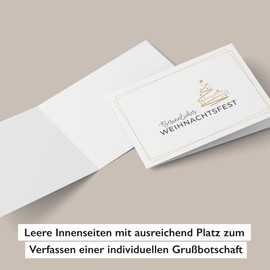 KOKO&LORA® Christmas Card with Matching Kraft Paper Envelope and Attractive Feel • Contemplative Christmas