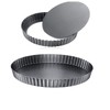 2Pcs Quiche Pan 22cm+28cm Non-Stick Flan Tins with Loose Base