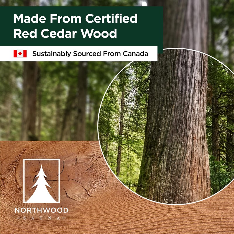 Northwood Sauna - Sauna Backrest - Handmade from Canadian Red