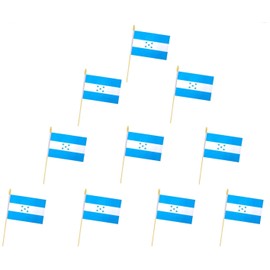 10 Pack Honduran Flags - HN Handheld Flag- 5x8 in,Honduras Mini Flag. Suitable For Party Decorations, Store Displays, Bar Decorations And National Day Parades.