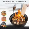 3-in-1 Fire Pit with Grill & Lid, 23" Outdoor Fire