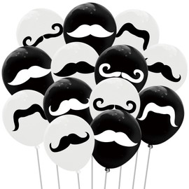 60PCS Moustache Latex Balloons Party Decorations-Moustache Theme Party Supplies Black Moustache Birthday Baby Shower Wedding Party Favors