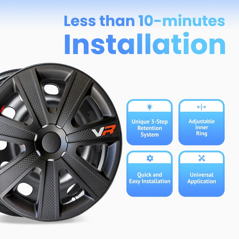 Alpena VR Carbon Vehicle Wheel Covers, Premium European-Made Rim Covers