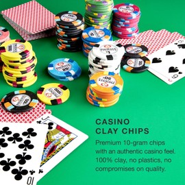 Gamers Lounge Phoenix Real Clay 10-gram Poker Chips (25-Pack) - Ultra Premium Casino Style Poker Chips ($0.25 Light Blue)