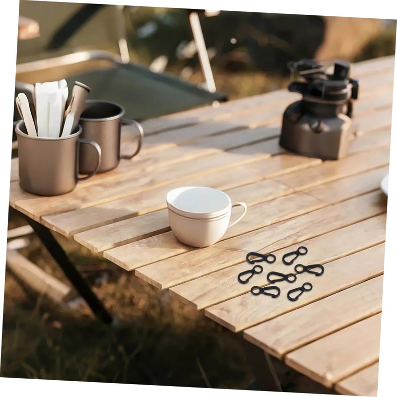 GRIRIW 50pcs Plastic Hooks: Mini 8 Shaped for Outdoor Camping