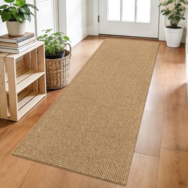 Boho Runners for Hallways 2x5 Ft Washable Runners for Hallway Woven Cotton Floor Carpet Throw Rug Non Slip Rubber Backed Runner for Hallways Entryway Runner Indoor(Brown/Tan/Orange)
