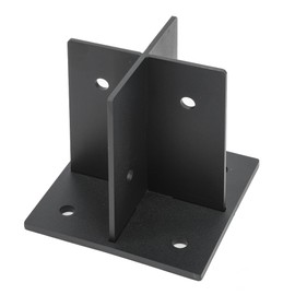 YEWTUTIS 6x6 Concealed Post Base, 5/16" Thick Heavy-Duty Concealed Cross-Shape Wood Post Base for Concrete, 6x6 Post Anchor, Outdoor Post Support for Deck, Pergola, Patio, Porch