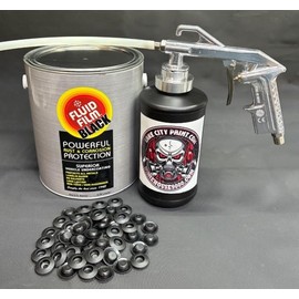Gal. Fluid Film Black, Semi Pro Undercoating Gun, 1 Wand, 1 B Qt. Bottle, and 50 Rust Plugs