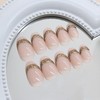 Press on Nails Medium Almond Fake Nails White French Tip