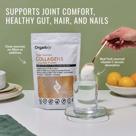 Organixx Péptidos De Colágeno En Polvo Con Vitamina C, Colágeno Hidrolizado De Tipos I, Ii, Iii, V Y X, Para El Cabello, Las Uñas, La Piel, Los