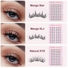 EMEDA Self Adhesive Eyelashes Clusters 10-14mm Natural Stress Free to