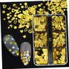 BIUDECO 3pcs Round Heart Butterfly Nail Art Glitter Sequins for