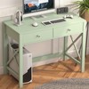 WiberWi Home Office Desk with Drawers, Small Writing Computer Desk