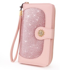 Ausein Carteras para Mujer de Piel, Monedero de cuero con Bloqueo RFID, Tarjetero Moda de Gran Capacidad con Cremallera, Billetera para Móvil de Dama Originales Minimalista, Regalo para Chica y Mujer
