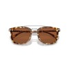 Coach HC8382 Sunglasses, Honey Tortoise/Brown Solid, 53 mm