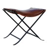 cuero Melton Leather Stool Side Stich Classical Side Stich Stool