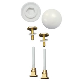Plumb Pak K835-171 Toilet Bolts and Caps, No Size, White
