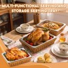 Yiyiring Buffet Catering Party Serving Trays, 2 Sets 12.8x10.4 Inch
