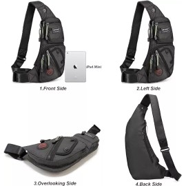 Nicgid Sling Bag Chest Shoulder Backpack Fanny Pack Crossbody Bags for