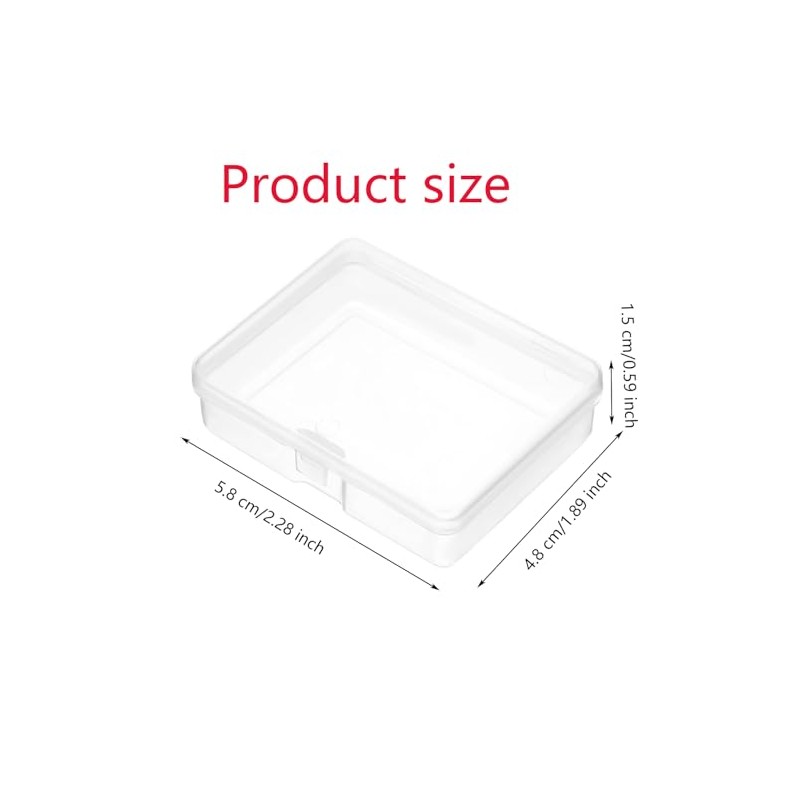 Mini Joyero Transparente, 24 Contenedores Pequeños de Plástico Transparente Con