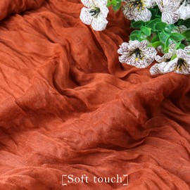 Table Runner Cheesecloth 10 FT Boho Rustic Table Runner Gauze for Wedding Spring Decor Cheese Cloth for Baby Shower Birthday Home Decor (Rusty Red, 1 Pack)