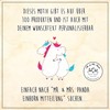 Mr. & Mrs. Panda Bambus - Schneidebrett Einhorn Mitteilung -