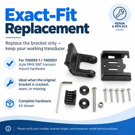 740093-1 7400931 Transducer Bracket Compatible with Humminbird XNT Transducers, MHX XNT Transom Mount Hardware Kit for XNT 9 20, 9 20 T, 9 28 T, 9 DI T, 9 HW T, 9 SI 180 T, XNT 14 20 T