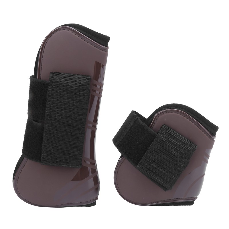 1Set Horse Tendon Boots PU Elastic Thickened Adjustable Horse Leg