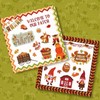 Whaline 24Pcs Fall Pattern Paper with Stickers 12 Design Double-Sided
