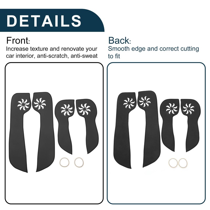X AUTOHAUX Leather Car Door Anti Kick Pad Sticker for