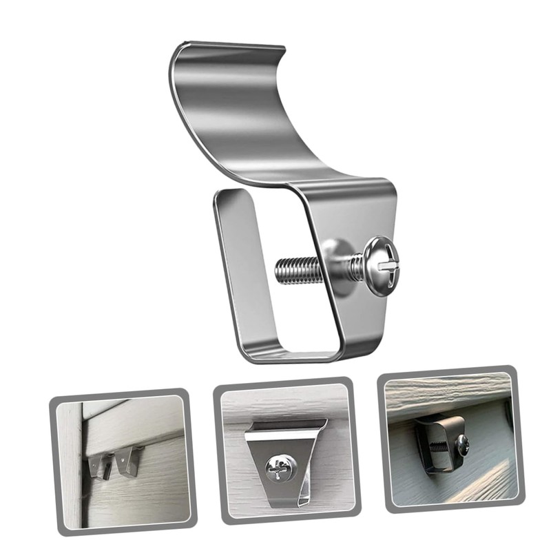 TEHAUX 10pcs Vinyl Siding Hooks Heavy Duty Clips for Outdoor
