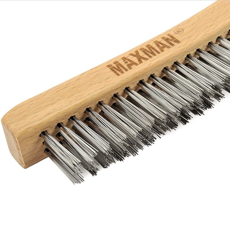 MAXMAN Wire Brush, Heavy Duty Stainless Steel Wire Brushes for