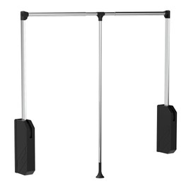bimiti Pull Down Closet Rod Adjustable Width 26-35 Inches Floating Shelves Liftable Clothes 60lbs Hanger Heavy Duty Wardrobe Organizer Adjustable Home Clothes Storage Side & Back Mounted Closet Pole